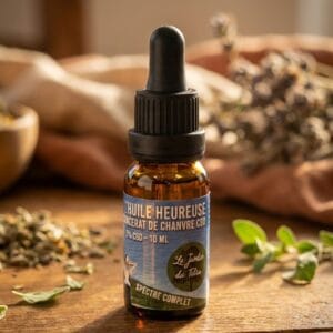 l'huile heureuse : huile de cbd contre le stress et les douleurs