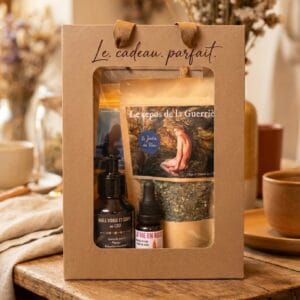 🎁 Le Cadeau Parfait : 3 tisanes, une huile massage CBD, une huile anti-stress