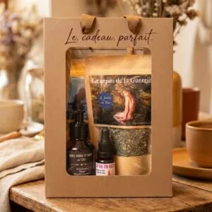 🎁 Le Cadeau Parfait : 3 tisanes, une huile massage CBD, une huile anti-stress